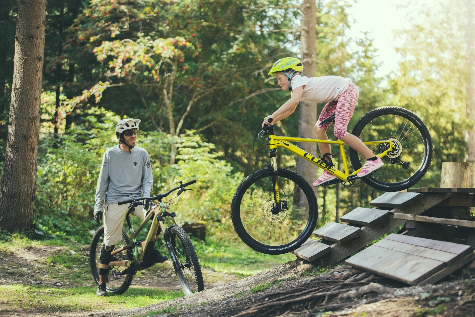 Bike park | © Federico Modica  - Archivio Immagini ApT Val di Fassa Bambina in un bike park con guida | © Federico Modica  - Archivio Immagini ApT Val di Fassa