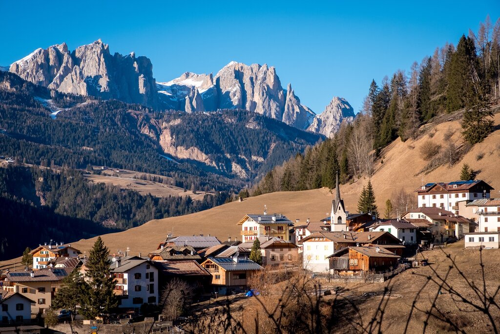 Moena in autunno | © Archivio Immagini APT Val di Fassa Autunno a Moena in Val di Fassa, Dolomiti | © Archivio Immagini APT Val di Fassa