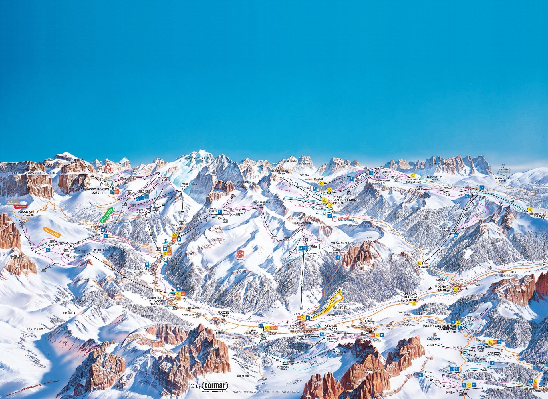 Skigebietskarte | © Cormar Skigebietskarte | © Cormar
