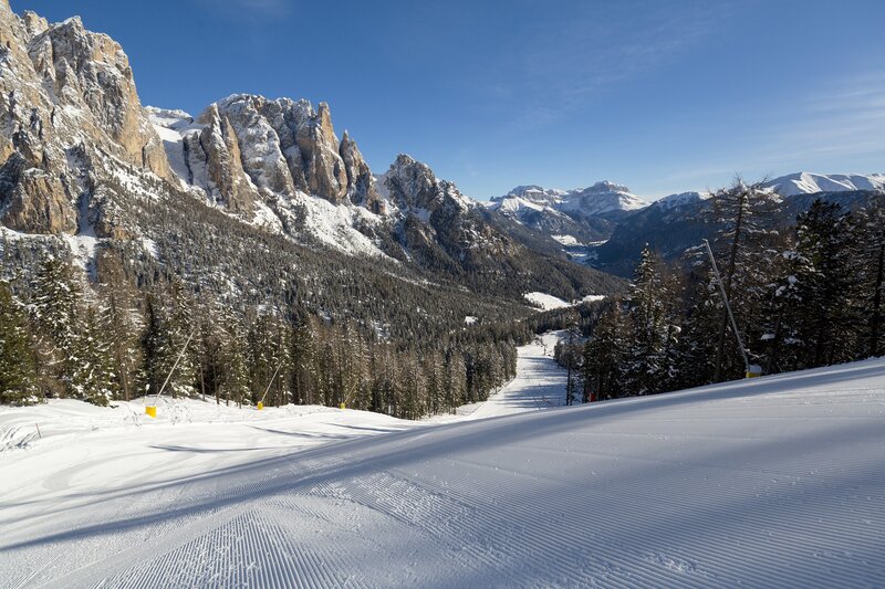 Catinaccio | © Nicolo Miana - Archivio Immagini ApT Val di Fassa Piste da sci sulla ski area Catinaccio | © Nicolo Miana - Archivio Immagini ApT Val di Fassa